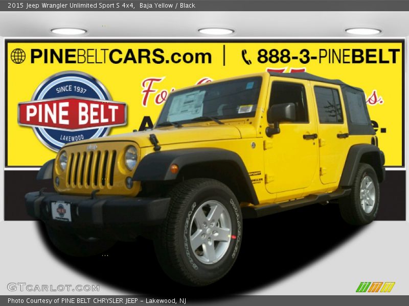 Baja Yellow / Black 2015 Jeep Wrangler Unlimited Sport S 4x4