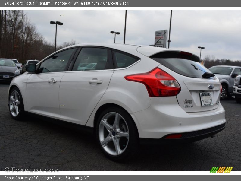 White Platinum / Charcoal Black 2014 Ford Focus Titanium Hatchback