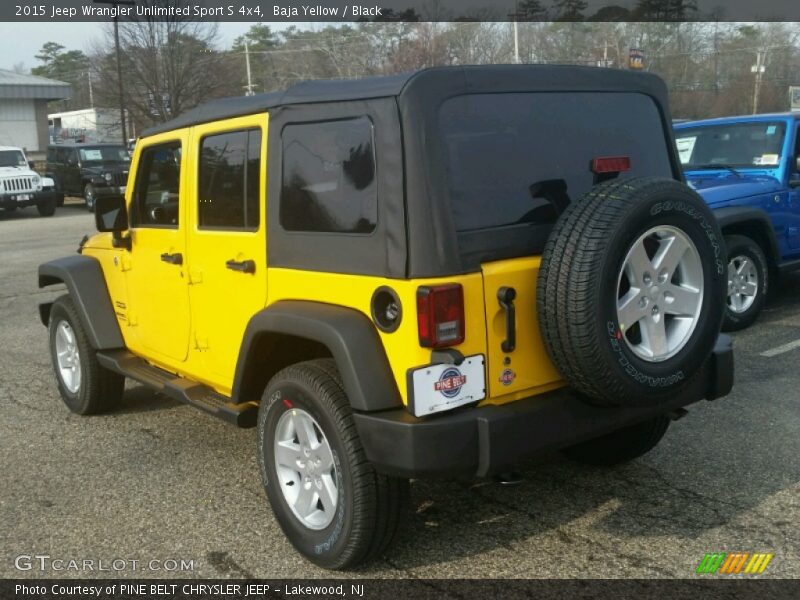 Baja Yellow / Black 2015 Jeep Wrangler Unlimited Sport S 4x4