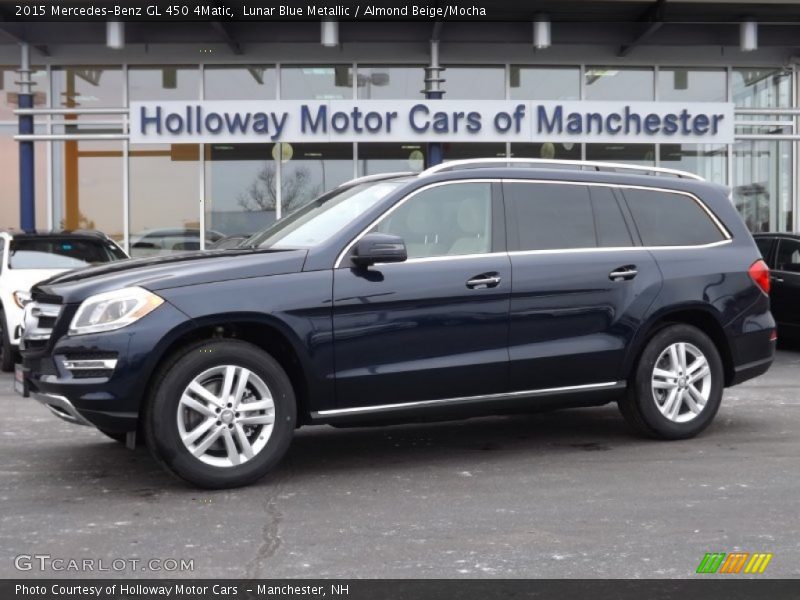 Lunar Blue Metallic / Almond Beige/Mocha 2015 Mercedes-Benz GL 450 4Matic