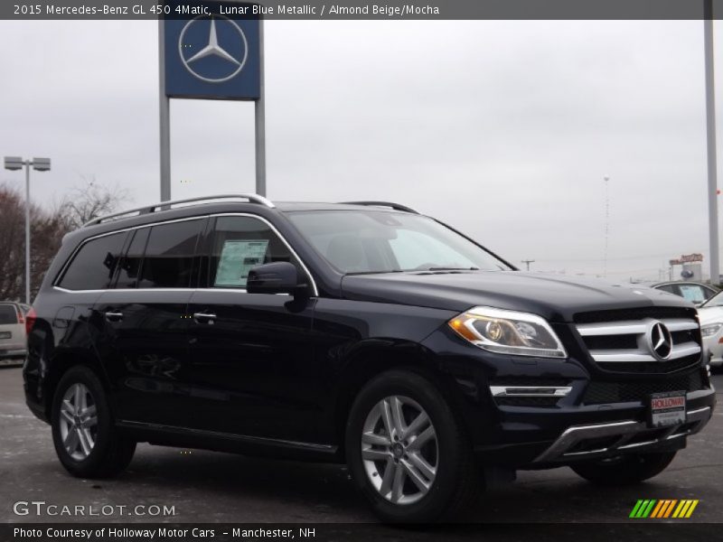 Lunar Blue Metallic / Almond Beige/Mocha 2015 Mercedes-Benz GL 450 4Matic