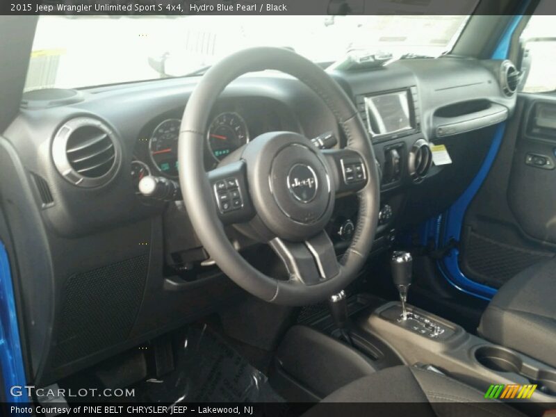 Hydro Blue Pearl / Black 2015 Jeep Wrangler Unlimited Sport S 4x4