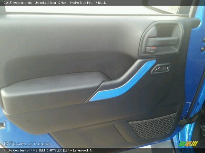 Hydro Blue Pearl / Black 2015 Jeep Wrangler Unlimited Sport S 4x4