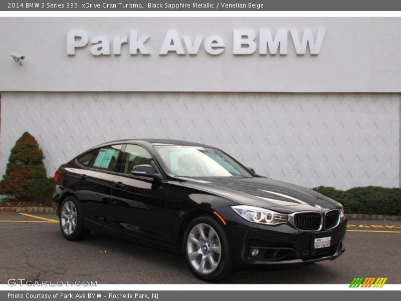 Black Sapphire Metallic / Venetian Beige 2014 BMW 3 Series 335i xDrive Gran Turismo