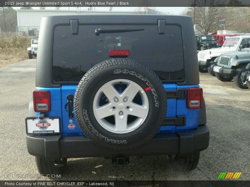 Hydro Blue Pearl / Black 2015 Jeep Wrangler Unlimited Sport S 4x4