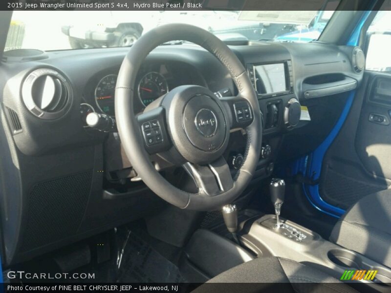 Hydro Blue Pearl / Black 2015 Jeep Wrangler Unlimited Sport S 4x4