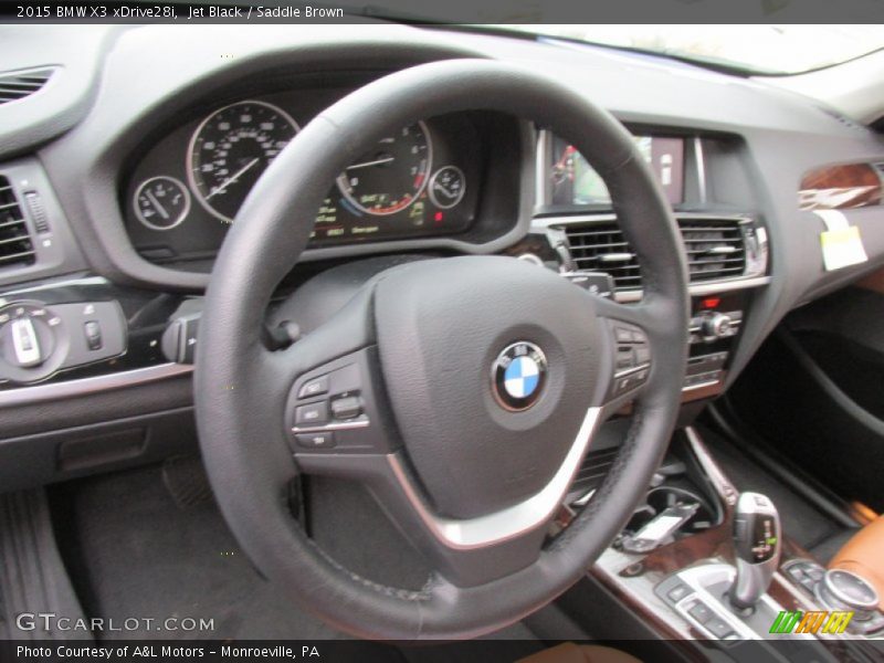 Jet Black / Saddle Brown 2015 BMW X3 xDrive28i