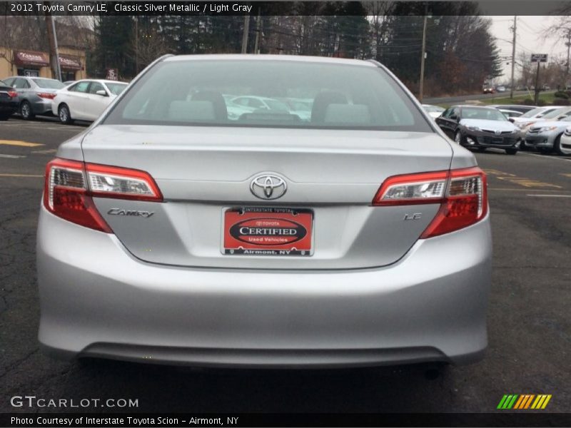 Classic Silver Metallic / Light Gray 2012 Toyota Camry LE