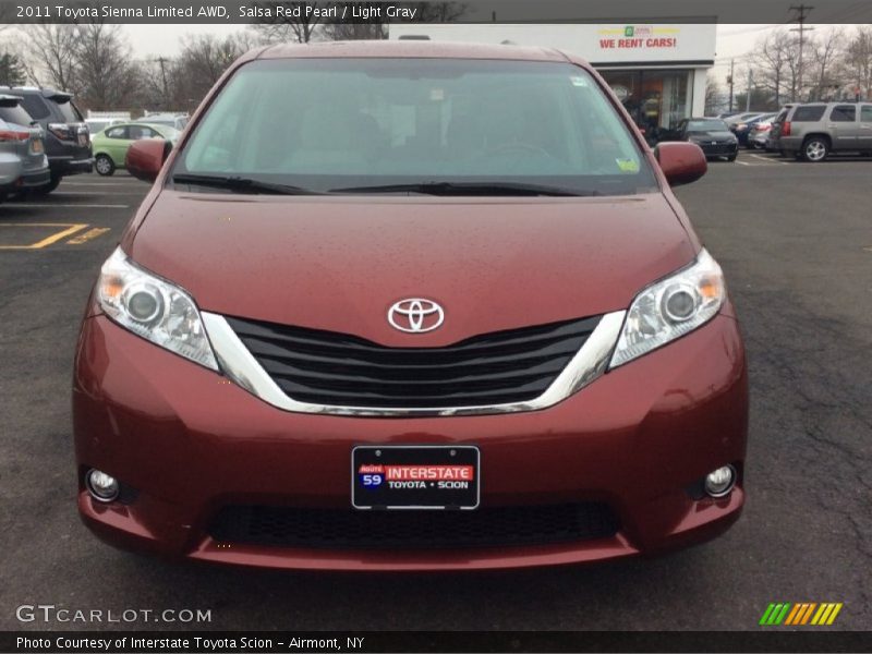 Salsa Red Pearl / Light Gray 2011 Toyota Sienna Limited AWD