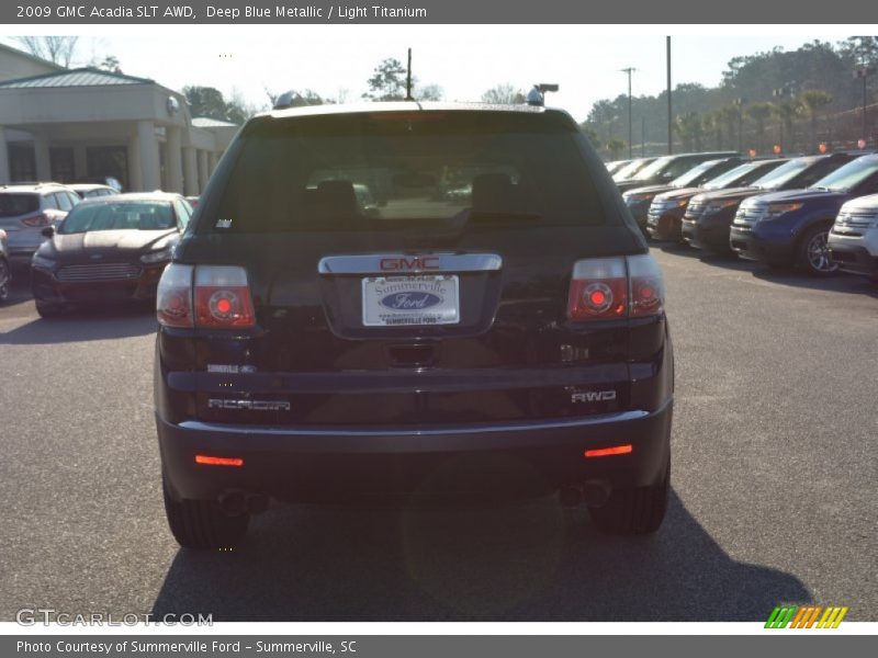 Deep Blue Metallic / Light Titanium 2009 GMC Acadia SLT AWD