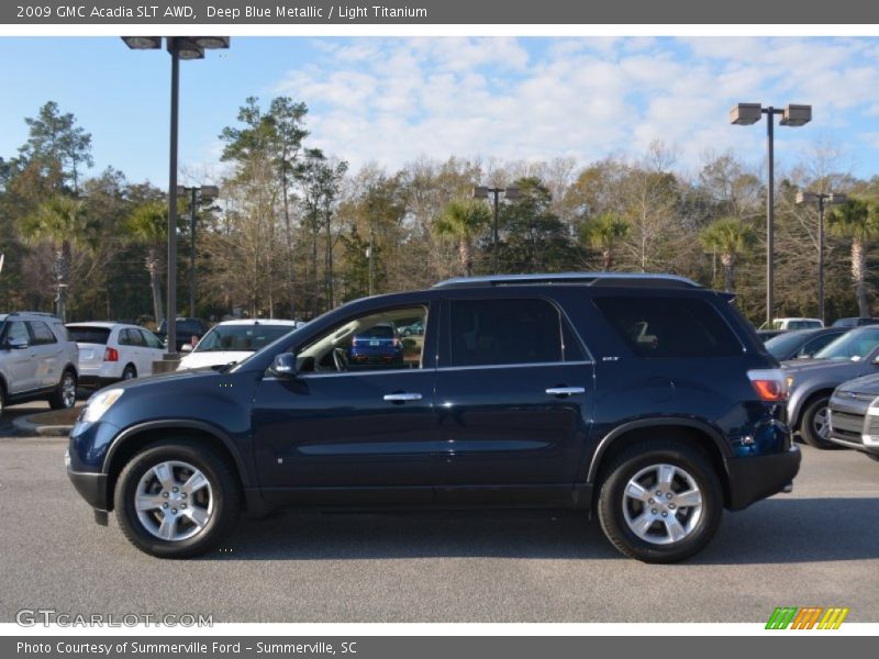 Deep Blue Metallic / Light Titanium 2009 GMC Acadia SLT AWD