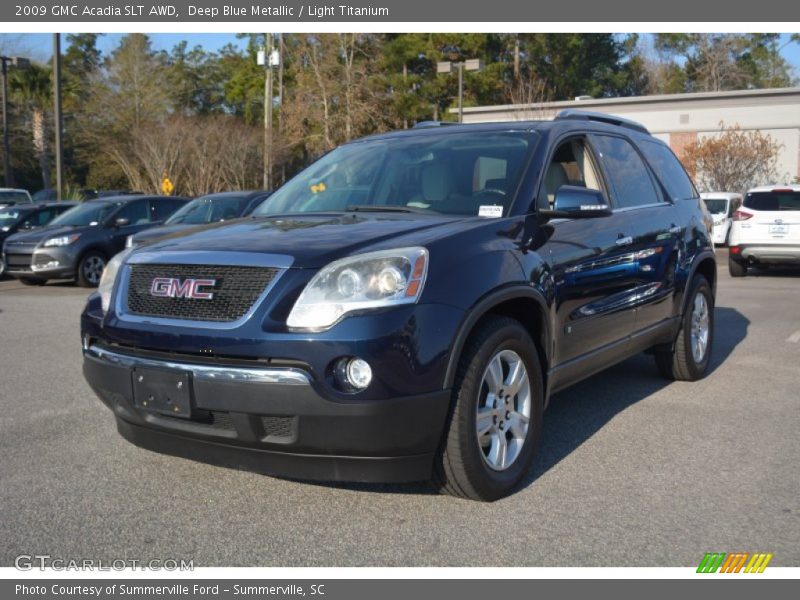 Deep Blue Metallic / Light Titanium 2009 GMC Acadia SLT AWD