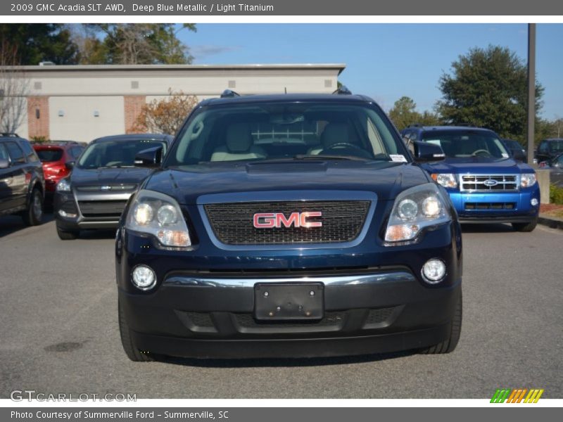 Deep Blue Metallic / Light Titanium 2009 GMC Acadia SLT AWD