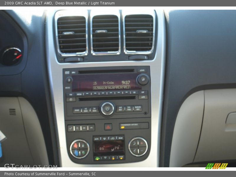 Deep Blue Metallic / Light Titanium 2009 GMC Acadia SLT AWD