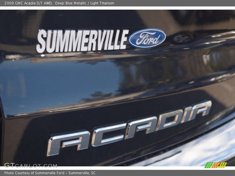 Deep Blue Metallic / Light Titanium 2009 GMC Acadia SLT AWD