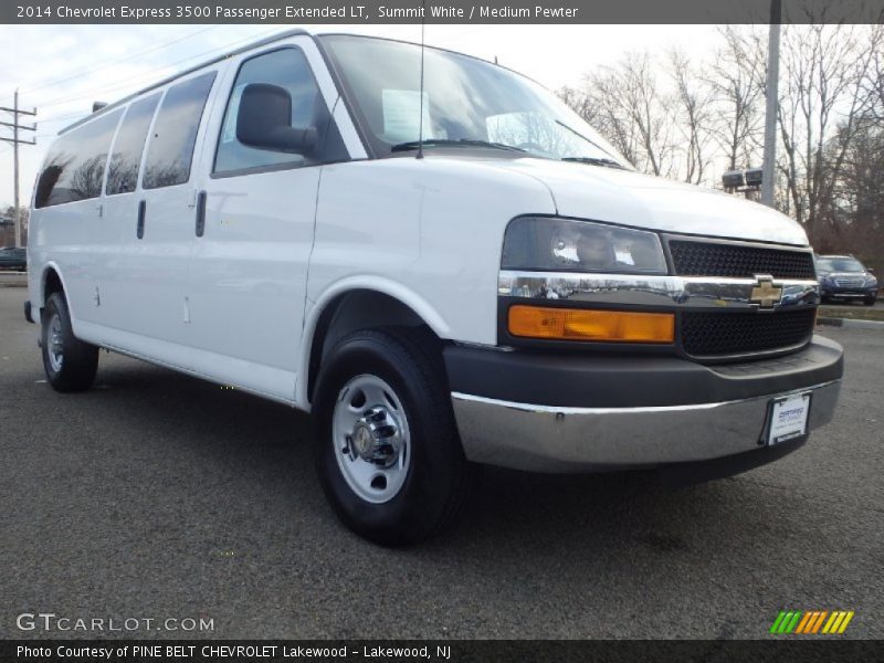 Summit White / Medium Pewter 2014 Chevrolet Express 3500 Passenger Extended LT