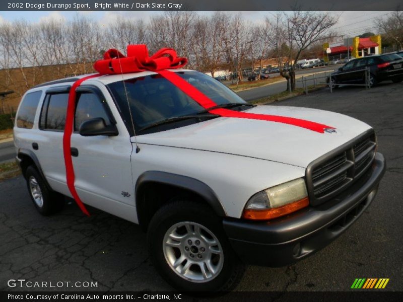 Bright White / Dark Slate Gray 2002 Dodge Durango Sport