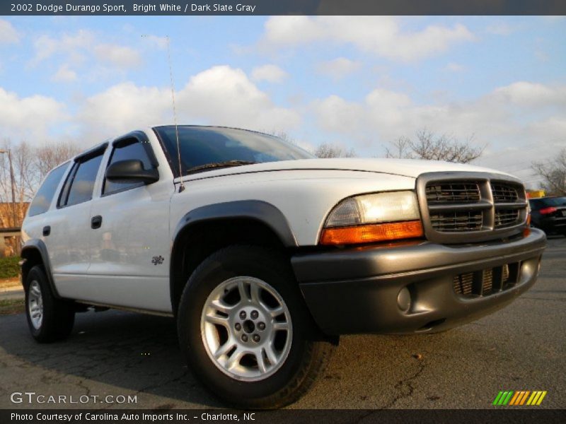 Bright White / Dark Slate Gray 2002 Dodge Durango Sport