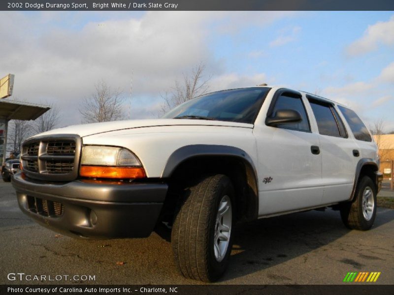 Bright White / Dark Slate Gray 2002 Dodge Durango Sport