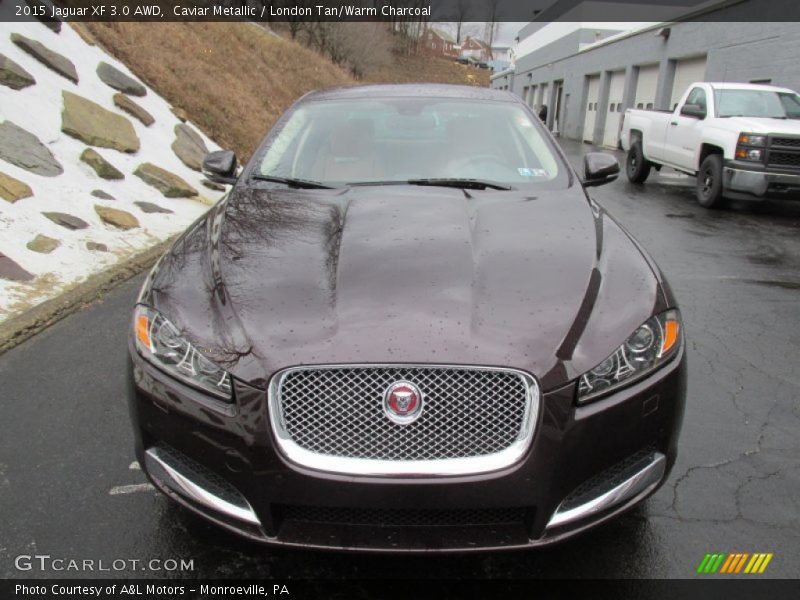 Caviar Metallic / London Tan/Warm Charcoal 2015 Jaguar XF 3.0 AWD