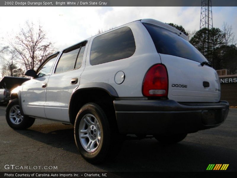Bright White / Dark Slate Gray 2002 Dodge Durango Sport
