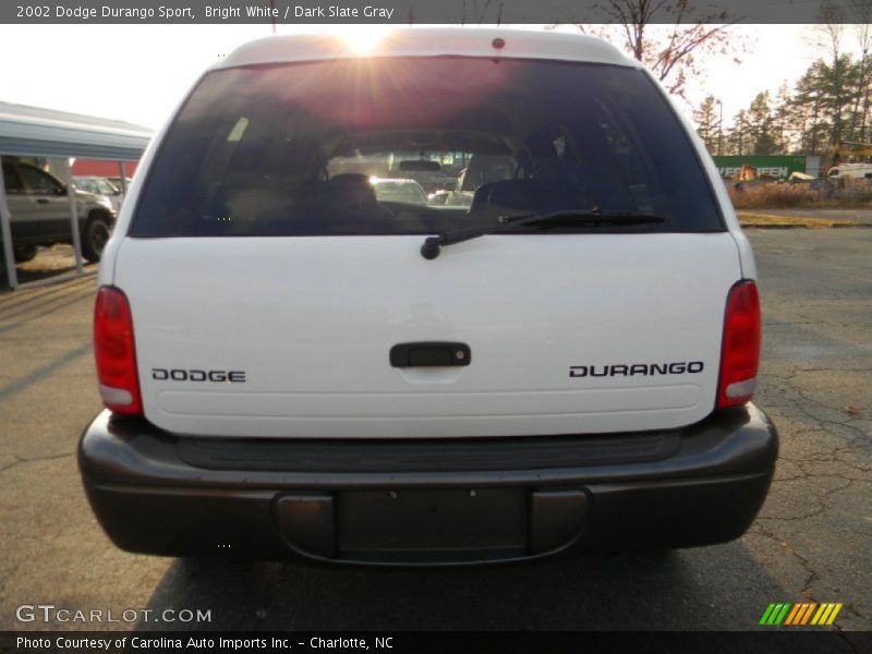 Bright White / Dark Slate Gray 2002 Dodge Durango Sport