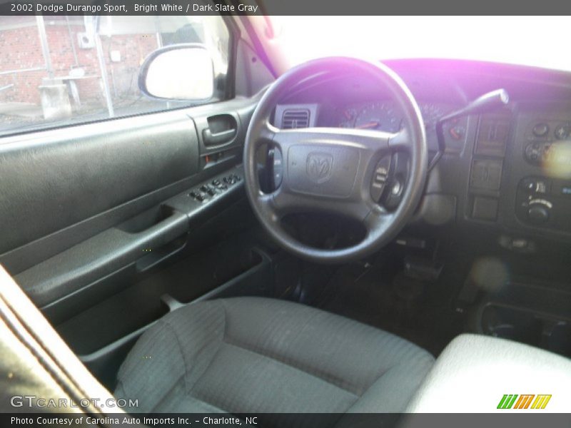 Bright White / Dark Slate Gray 2002 Dodge Durango Sport