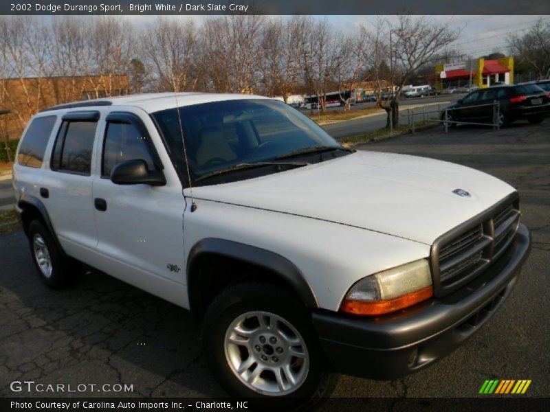 Bright White / Dark Slate Gray 2002 Dodge Durango Sport