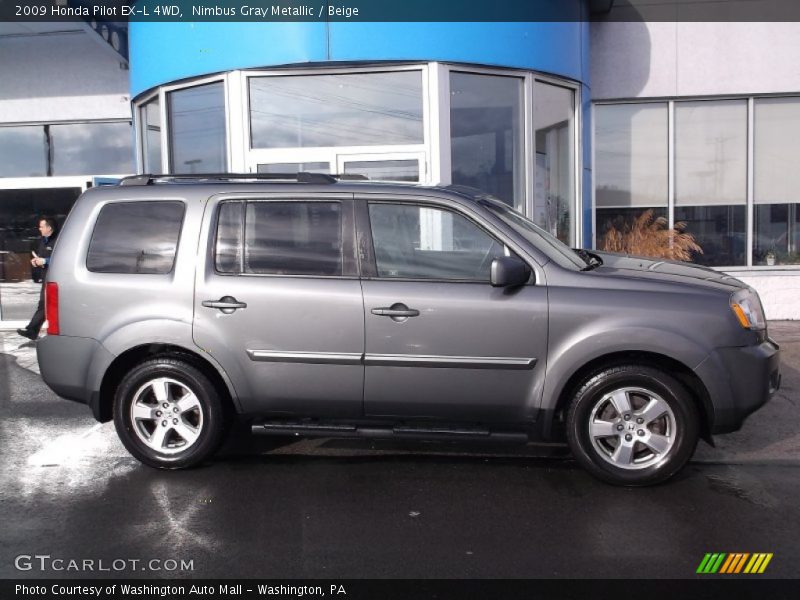 Nimbus Gray Metallic / Beige 2009 Honda Pilot EX-L 4WD