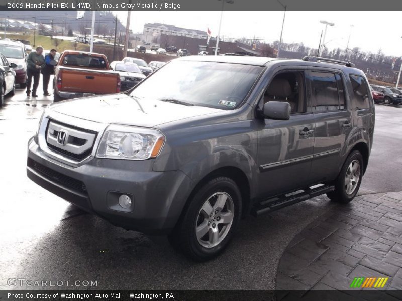 Nimbus Gray Metallic / Beige 2009 Honda Pilot EX-L 4WD