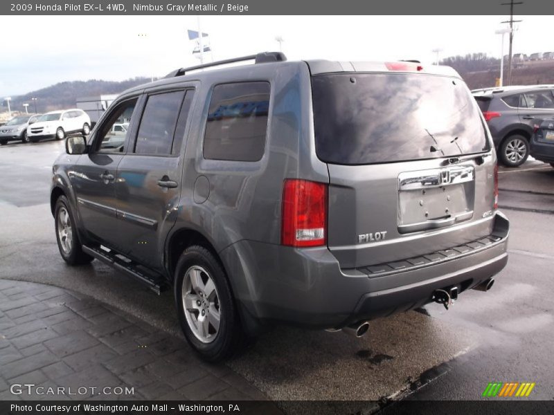 Nimbus Gray Metallic / Beige 2009 Honda Pilot EX-L 4WD