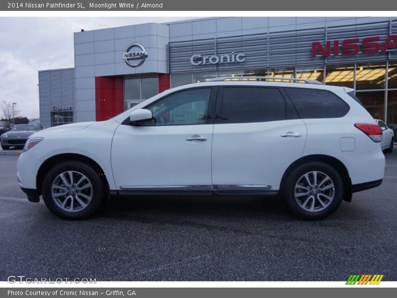 Moonlight White / Almond 2014 Nissan Pathfinder SL