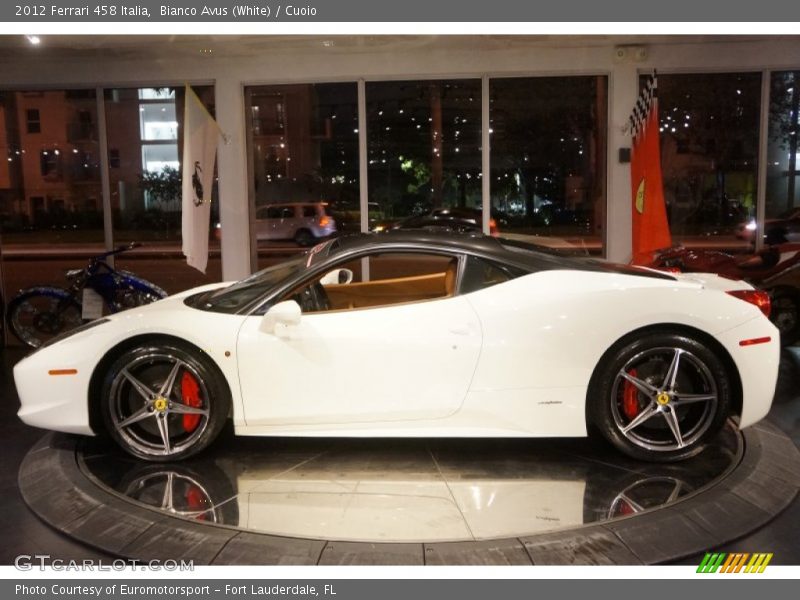 Bianco Avus (White) / Cuoio 2012 Ferrari 458 Italia