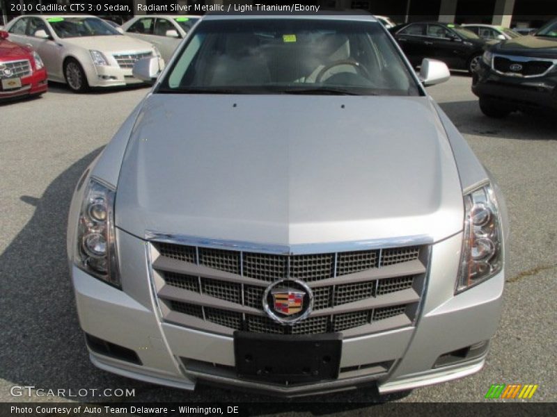 Radiant Silver Metallic / Light Titanium/Ebony 2010 Cadillac CTS 3.0 Sedan