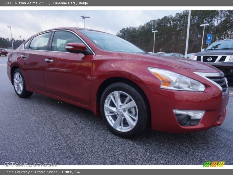 Cayenne Red / Beige 2015 Nissan Altima 2.5 SL