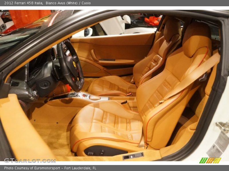 Front Seat of 2012 458 Italia