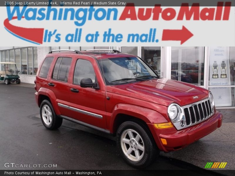 Inferno Red Pearl / Medium Slate Gray 2006 Jeep Liberty Limited 4x4
