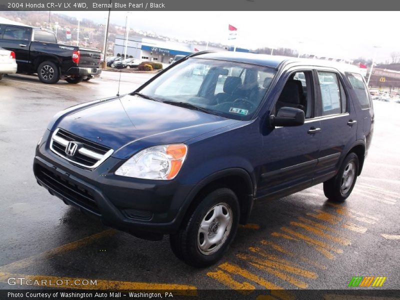 Eternal Blue Pearl / Black 2004 Honda CR-V LX 4WD