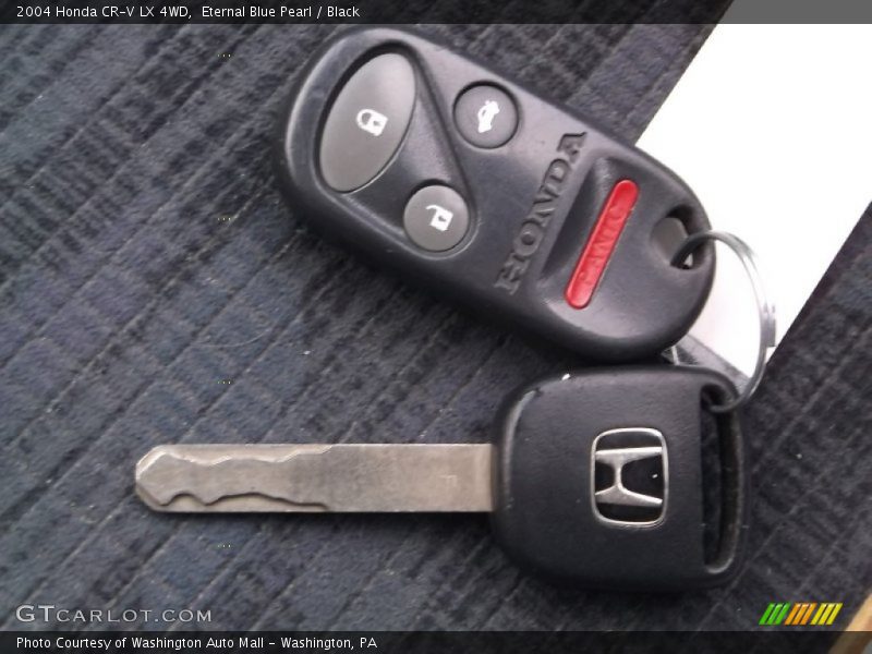 Eternal Blue Pearl / Black 2004 Honda CR-V LX 4WD