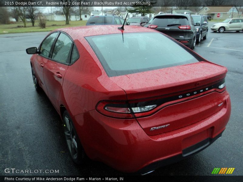 Redline Red 2 Coat Pearl / Black/Ruby Red Accent Stitching 2015 Dodge Dart GT
