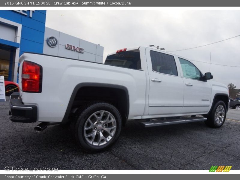 Summit White / Cocoa/Dune 2015 GMC Sierra 1500 SLT Crew Cab 4x4