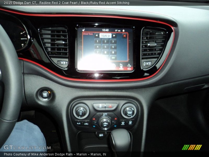 Redline Red 2 Coat Pearl / Black/Ruby Red Accent Stitching 2015 Dodge Dart GT