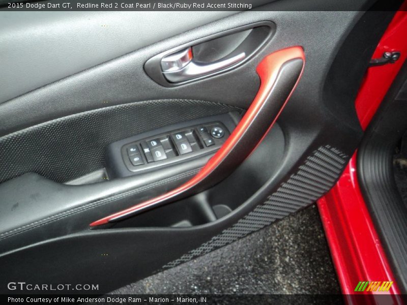 Redline Red 2 Coat Pearl / Black/Ruby Red Accent Stitching 2015 Dodge Dart GT
