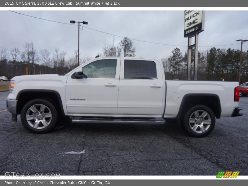 Summit White / Jet Black 2015 GMC Sierra 1500 SLE Crew Cab