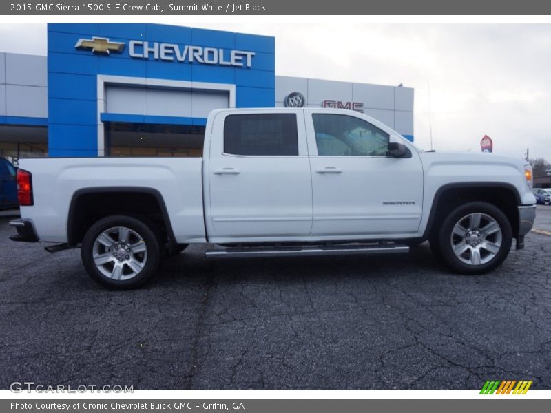 Summit White / Jet Black 2015 GMC Sierra 1500 SLE Crew Cab