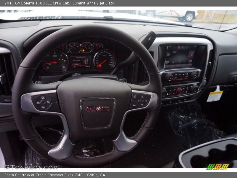 Summit White / Jet Black 2015 GMC Sierra 1500 SLE Crew Cab