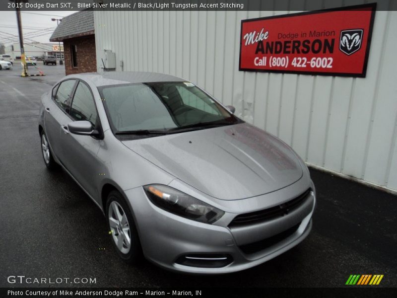 Billet Silver Metallic / Black/Light Tungsten Accent Stitching 2015 Dodge Dart SXT