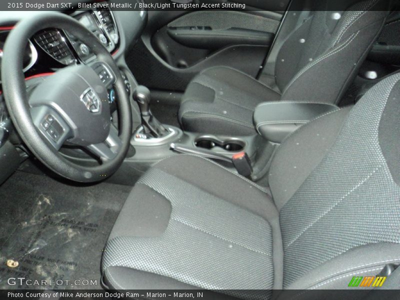 Billet Silver Metallic / Black/Light Tungsten Accent Stitching 2015 Dodge Dart SXT