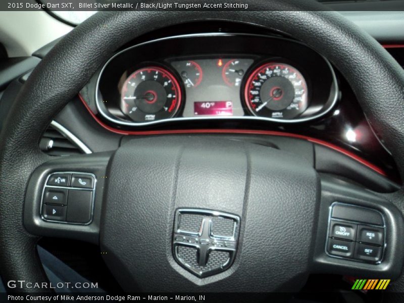 Billet Silver Metallic / Black/Light Tungsten Accent Stitching 2015 Dodge Dart SXT