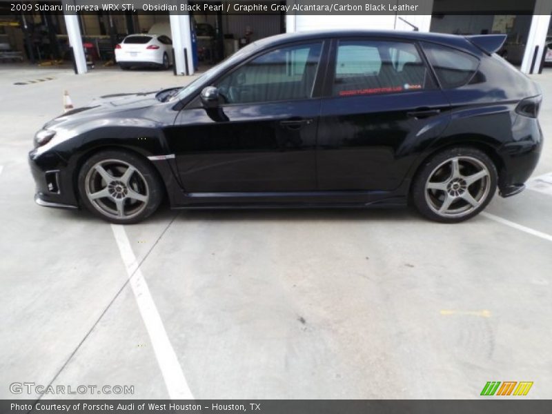 Obsidian Black Pearl / Graphite Gray Alcantara/Carbon Black Leather 2009 Subaru Impreza WRX STi